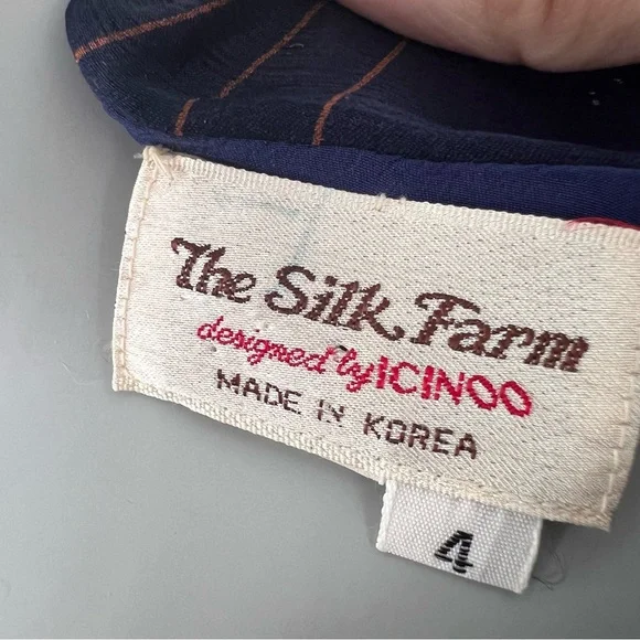 Vintage The Silk Farm 80’s Silk Midi Dress - Picture 13 of 16